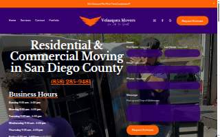 Velazquez Movers LLC website