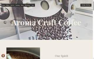Aroma Craft Coffee website