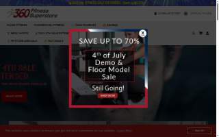 360 Fitness Superstore website