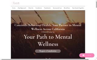 Concordis Behavioral Health - Walnut Creek website