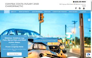 Contra Costa Injury and Chiropractic - Walnut Creek website