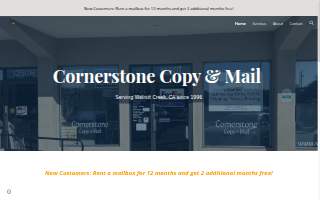 Cornerstone Copy & Mail website