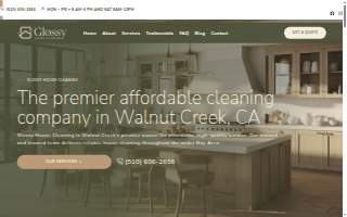 Glossy House Cleaning Bay Area of Walnut Creek website