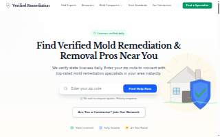 Mold Inspection & Test CA website