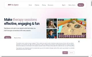 PlaySpace Therapy For Kids website