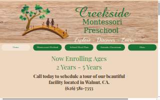 Creekside Montessori website