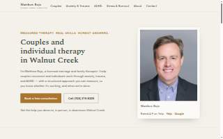 Walnut Creek Therapists - Matthew Rojo LMFT website