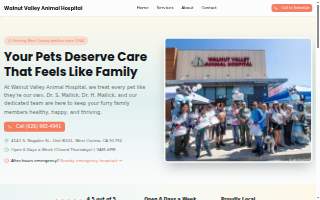 Walnut Valley Animal Hospital website