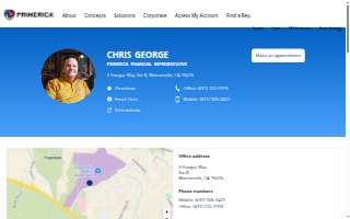 Chris George: Primerica - Financial Services website
