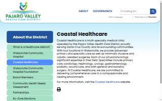 Coastal Healthcare website
