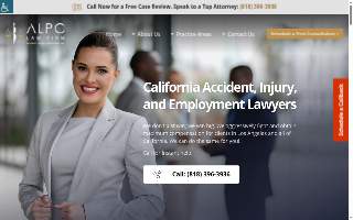 ALPC Law Firm - Accident, Injury, and Employment Lawyers of West Carson website