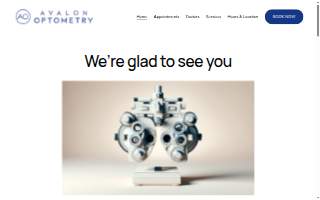 Avalon Optometry website