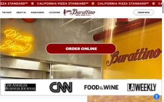 Burattino Brick Oven Pizza website