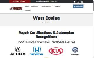 Covina Auto Body Shop website