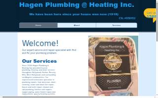 Hagen Plumbing & Heating Inc. website