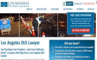 Los Angeles DUI Attorney of West Hollywood website