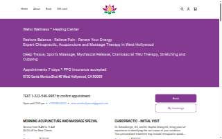 Weho Wellness website