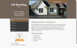GR Roofing of West Puente Valley website