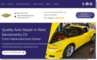 Advanced Auto Center website