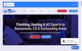 Always Affordable Plumbing & HVAC of West Sacramento website