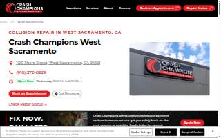 Crash Champions Collision Repair West Sacramento website