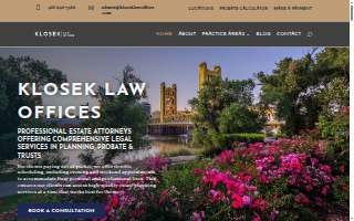 Klosek Law Offices website