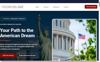 Yasrebi Law Immigration Attorneys of West Sacramento website