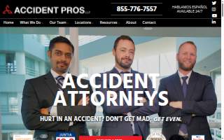 Accident Pros LLP of Westminster website