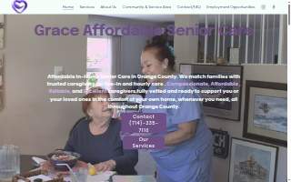 Grace Affordable Senior Care website