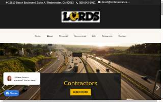 Lords Insurance Agency website