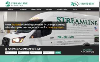 Streamline Plumbing of Westminster website