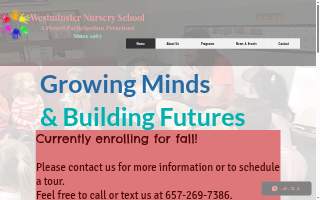 Westminster Nursery School website
