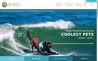 Belmont Pet Hospital website