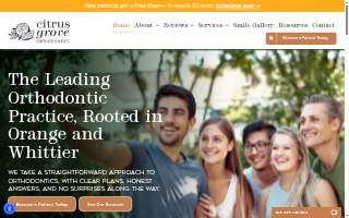 Citrus Grove Orthodontics website