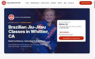 Gracie Barra Whittier website