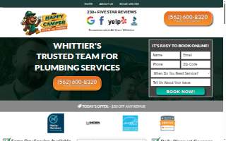 Happy Camper Heating, Plumbing, and AC Repair website