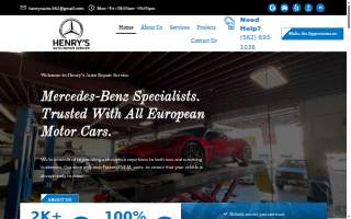 Henry's Auto Repair Service, Inc. website