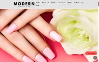 Modern Nails and Spa website