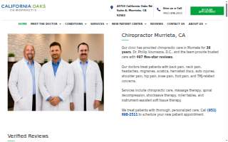 California Oaks Chiropractic - Murrieta website