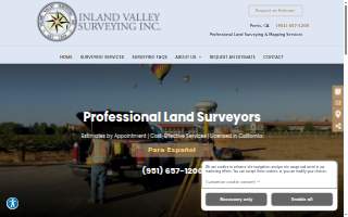 Inland Valley Surveying Inc. of Wildomar website
