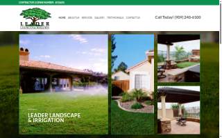 Leader Landscape Irrigation website