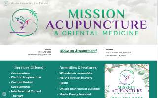 Mission Acupuncture of Wildomar website
