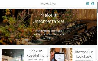 Encore Events Rentals website