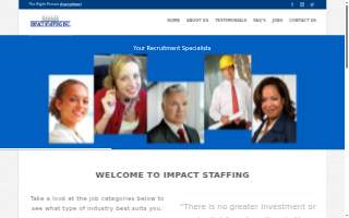 Impact Staffing Inc. website