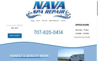Nava Spa Repair website