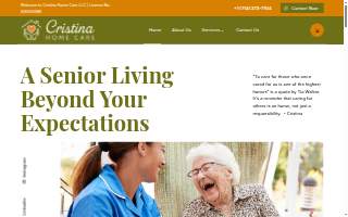 Cristina Home Care website