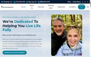 Crystal Clear Hearing Center website