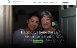 Harmony Home Care website