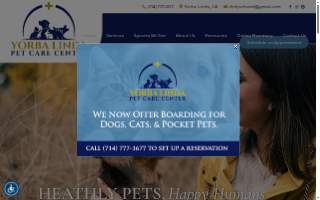 Yorba Linda Pet Care Center website
