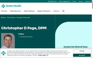 Christopher D Page, DPM website